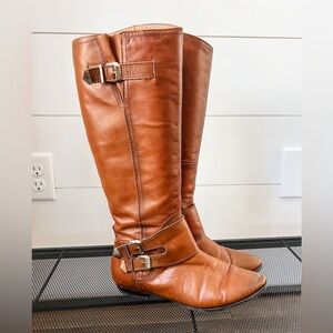 Aldo Brown Leather Over the Knee Boots